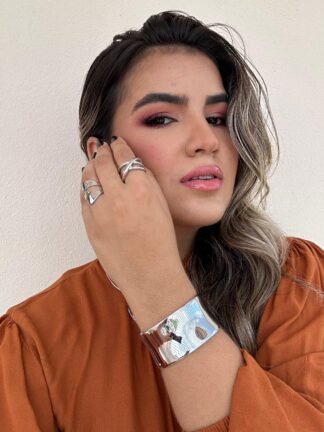 Bracelete Luiza - Banhado a prata