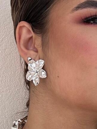 Brinco Amarílis - Folheado a prata