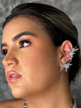 Brinco earcuff Giovanna - Folheado a prata