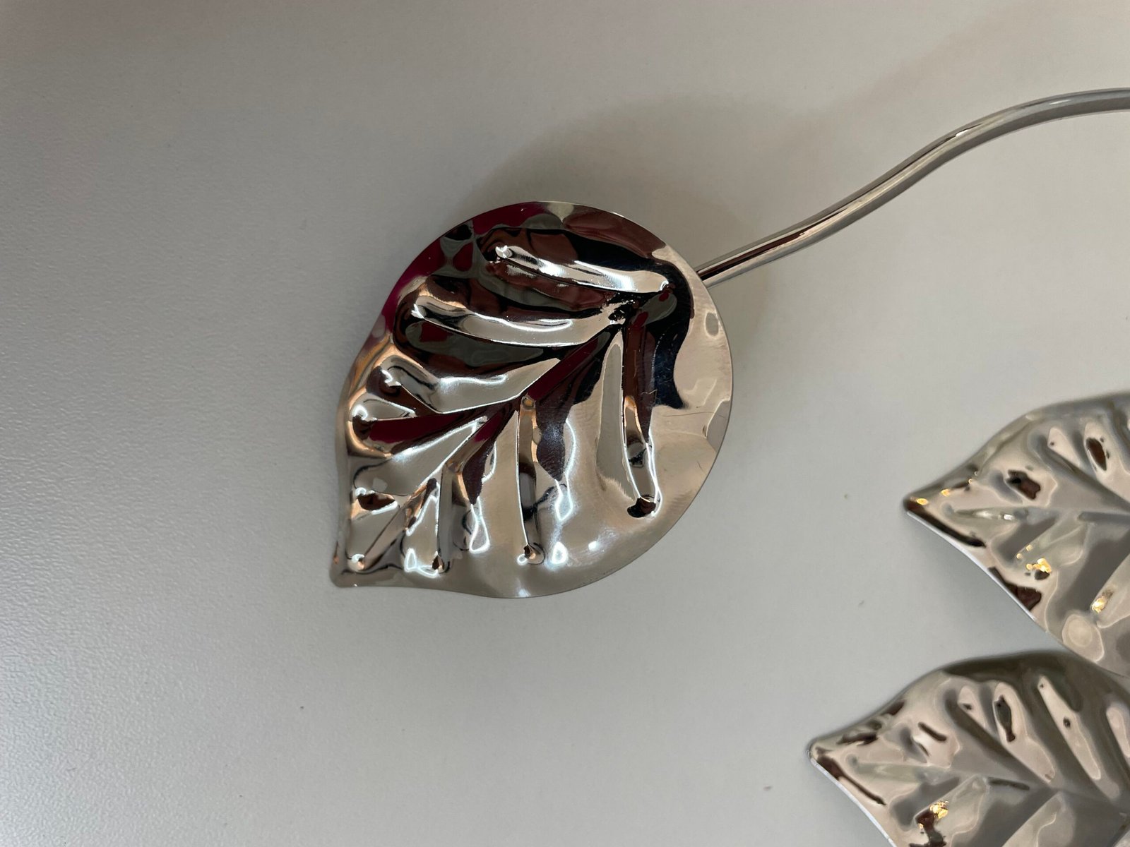 Conjunto Folhas Prata - Banho de verniz - Imagem 4