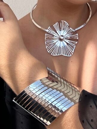 Bracelete Maitê Prata - Banhado de verniz