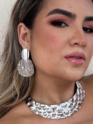 Brinco Zoe - Folheado a prata